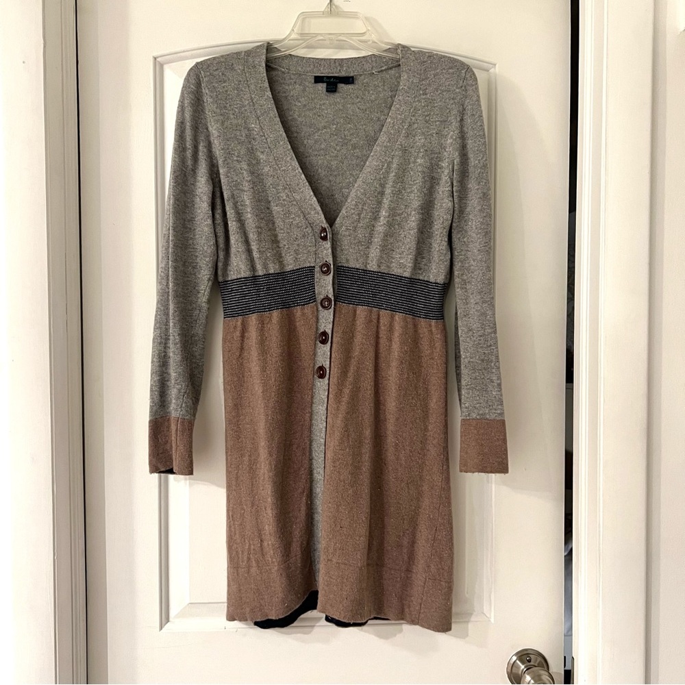 Boden cotton/cashmere/angora blend cardigan, empire waist style,  size 10